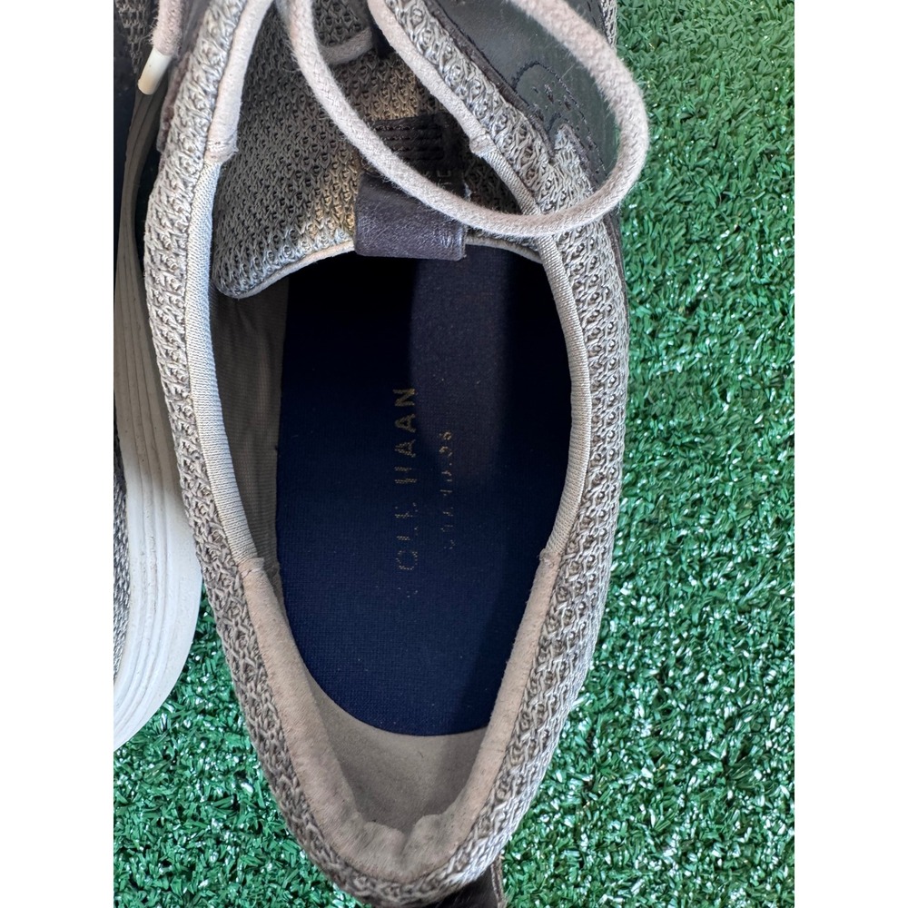 Cole‎ Haan Men's Grand Tour Knit Shoes Gray Brown Leather Lace Up Size 13 - Picture 4 of 9